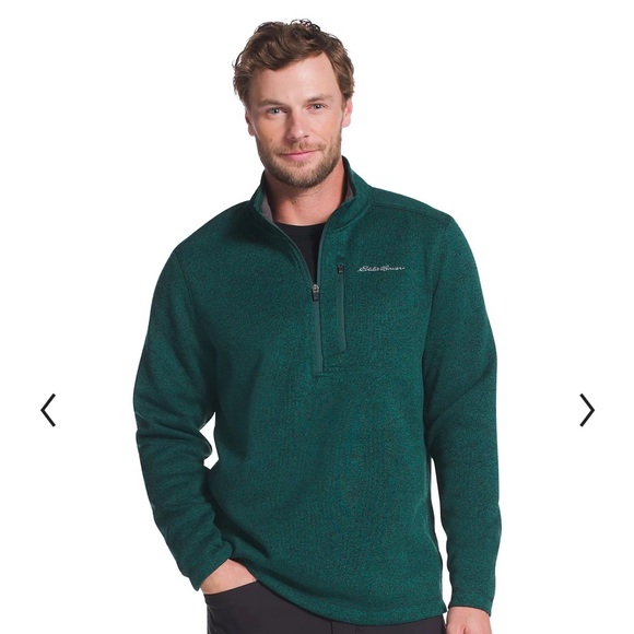 Eddie Bauer Other - Eddie. Bauer Forest Green Fleece Quarter Zip Pullover Size M